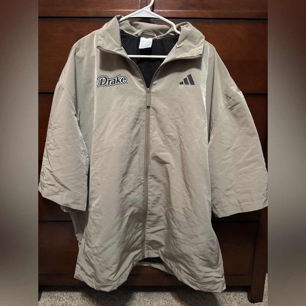Adidas Drake University Adidas Basketball Full Zip Up Warm Up Shirt